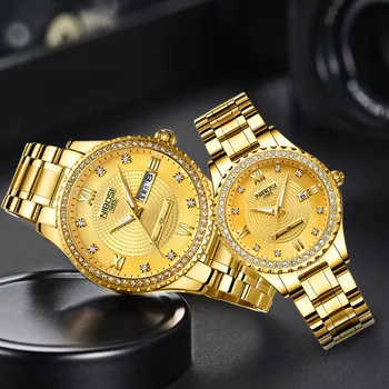 NIBOSI Moda das Mulheres Relógios de Senhoras de melhor Marca de luxo Impermeável de Ouro do Relógio de Quartzo Mulheres de Aço Inoxidável Data de Relógio para Mulheres 2