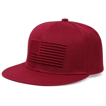 Nova bandeira Americana de moda de algodão snapback hip-hop boné boné ajustável Televisão aba do chapéu