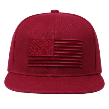 Nova bandeira Americana de moda de algodão snapback hip-hop boné boné ajustável Televisão aba do chapéu 2
