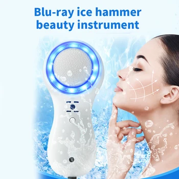 Nova Facial Compressa Fria De Gelo Cura Aparelhos De Luz Azul Martelo De Gelo Face A Crioterapia Casa De Fótons Rejuvenescimento Da Pele Instrumento