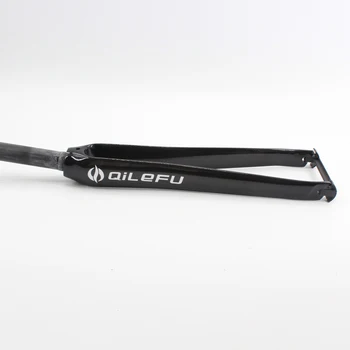 Nova marca QILEFU Estrada de bicicleta 3K completo de fibra de carbono moto garfos de pouso Fixo de bicicleta de Pista de carbono garfo dianteiro mais leve navio Livre 1