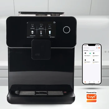 Nova marca smart touch máquina de café, café Americano, italiano e café. Tipo de culinária. O Google Smart Ações.