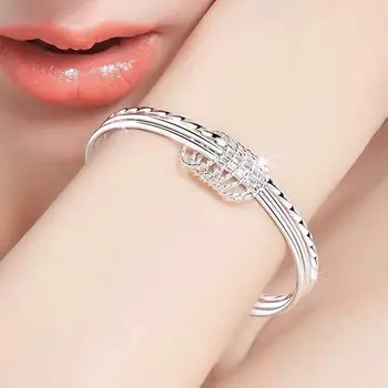 NOVA moda encantos banhado a prata charme gostoso Círculo bracelete pulseiras para mulheres a moda do casamento jóias presentes de Natal LB005 1