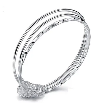 NOVA moda encantos banhado a prata charme gostoso Círculo bracelete pulseiras para mulheres a moda do casamento jóias presentes de Natal LB005 2
