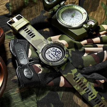 Novo GOLDENHOUR Relógio Digital Homens Moda Esporte Impermeável Relógios Mens LED de Alarme de Militares do sexo Masculino Relógio Exterior Relógio Masculino 2
