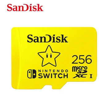Novo SanDisk Cartão de Memória de 256 GB 128 gb de Cartão Micro SD de 64GB Class10 UHS-1 flash cartão de Memória Microsd para o Nintendo Parâmetro TF/Cartão SD