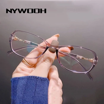 NYWOOH 2022 Anti Luz Azul Óculos de Leitura Quadro Mulheres Polígono Computador Óptico Presbiopia Óculos de Dioptria +1.0 +4.0 1