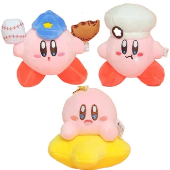 O Cartoon Do Anime Está Kirby 3 Estilos De Pelúcia Cor-De-Rosa Kirby Star Chef De Beisebol Dos Desenhos Animados Estrelas Kirby Macia Pelúcia Boneca Bonito Meninas Dom 1
