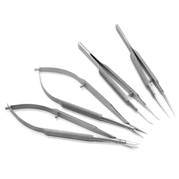 oftálmica ser instrumentos de 12,5 cm tesoura+detentores de Agulha +pinças de aço inoxidável cirúrgico ferramenta