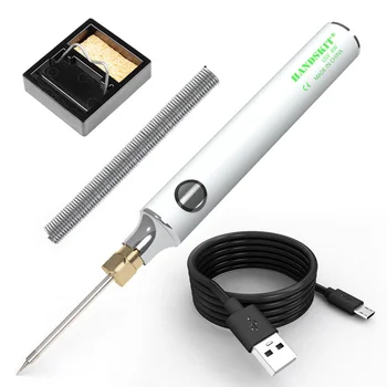 OLED TS80P Mini USB Digital Elétrico do Ferro de Solda Kit de Temperatura de Equipamentos de Solda de Temperatura Ajustável 8W 5V Branco