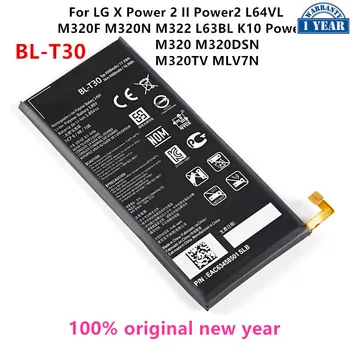 Original BL-T30 4500mAh Bateria Para LG Energia X 2 II Power2 L64VL M320F M320N M322 L63BL K10 Poder M320 M320DSN M320TV MLV7N 2