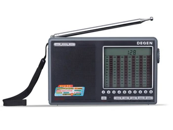 Original Degen DE1103 Rádio Banda Completa Estéreo Digital de ondas Curtas, Rei de 2022, a Nova Versão em inglês