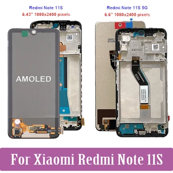 Original Para Xiaomi Redmi Nota 11S 5G 22031116BG Tela LCD Touch screen Digitalizador Para Redmi Note11S 2201117SG 2201117SI LCD 1