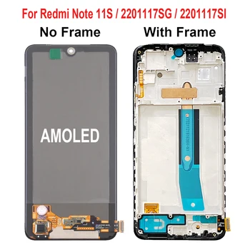 Original Para Xiaomi Redmi Nota 11S 5G 22031116BG Tela LCD Touch screen Digitalizador Para Redmi Note11S 2201117SG 2201117SI LCD 2