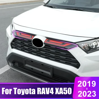 Para Toyota RAV4 2019 2020 2021 2022 2023 RAV 4 XA50 Híbrido LE, XLE de Corrida de Carro Grades Grade Dianteira Tiras de Guarnição Tampa Acessórios