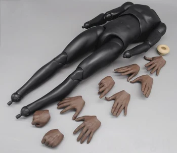 Para Venda 1/4 de EnterBay Macho Preto Figuras do Corpo Do Cavaleiro das Trevas, Com as Mãos no Pescoço de Ajuste Para o Boneco Soldado Coleção 1