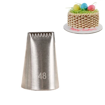 Pequeno #48 Cesta De Tecer Creme De Pasteleiro De Bico De Aço Inoxidável Bolo Fondant Dicas De Decoração De Cupcake Ferramentas De Cozimento