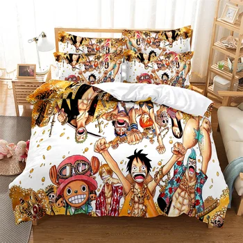 Personagens de Anime 3D Digital Conjuntos de Cama Casa, roupa de cama Super King Tampa Fronha Consolador Têxteis Conjunto de roupa de cama conjunto