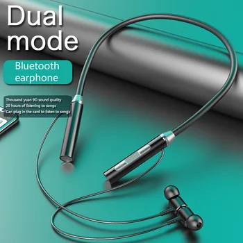 Pescoço-Montado Magnético Sem Fio De Fone De Ouvido Bluetooth Fones De Ouvido 5.1 Esportes Impermeável Redução De Ruído Fones De Ouvido Para Música De Fone De Ouvido 1