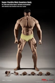 PHICEN PL2015-M35 de aço osso de borracha super forte muscular o corpo masculino, 1:6-soldado do corpo de pintura modelo pode ser usado como uma boneca