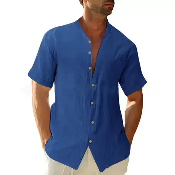 Fim INCERUN Moda Camisa de Homens de Cor Sólida Plissado Lapela de Manga Longa, Botão Casuais Roupas de 2022 Elegante Streetwear Camisa S-5XL 7 \ Vestuário masculino | Arquitetomais.com.br 11