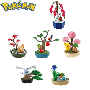 Pokemon Bonsai Modelo de Jogo Lembrança Coleção Pikachu Froslass Growlithe Chespin Fletchling Pikachu Bonsly Lugia Brinquedos para Crianças