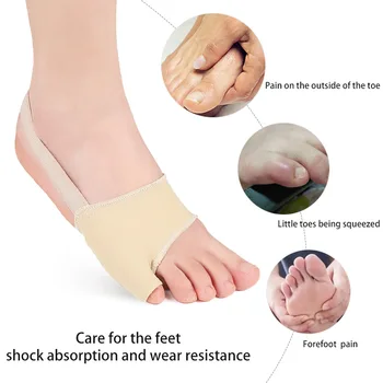 Pouco dedo do pé dedo do pé varo separador Unisex pouco dedo do pé sac Macio e anti-desgaste e anti-dor de enfermagem capa de dedo sobre o lado do pé 1
