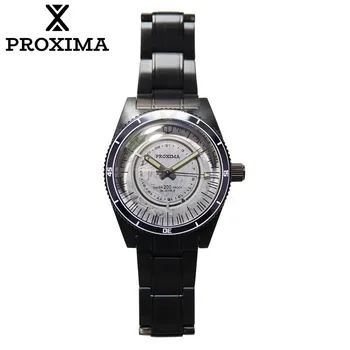 Proxima PX01 40mm Homens Assista Sport Meteorito de Discagem Vintage de Luxo Safira NH35 Automáticos os Relógios Mecânicos 20Bar Luminoso do Relógio