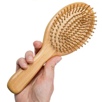 Prémio Madeira de Bambu Escova de Cabelo de Melhorar o Crescimento do Cabelo Madeira escova de cabelo Evitar a Perda de Cabelo Pente de Dentes do Pente de Bambu 1