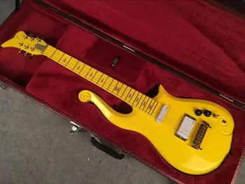 príncipe nuvem de guitarra elétrica, amarelo guitarra com escala Maple neck com corpo de alder,frete grátis 1