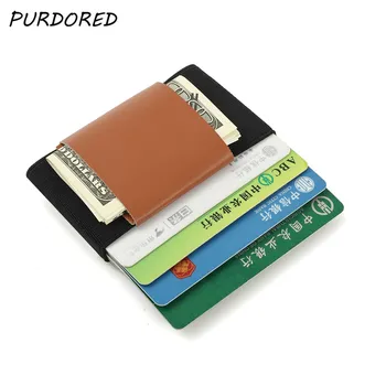 PURDORED 1 PC Card de Magic Titular para os Homens, Dinheiro, Cartão de IDENTIFICAÇÃO do Titular Slim Dinheiro de Papel Cartão Bolsa Caso de Cartão de Crédito da Carteira de Identificação de porta-Crachá
