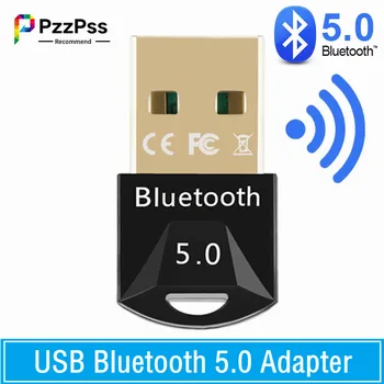 PzzPss USB Bluetooth 5.0 Adaptador sem Fio BT 5.0 Dongle Receptor de Alta Velocidade Transmissor Mini Adaptador Bluetooth USB Para PC Portátil