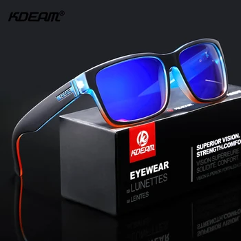 Reformulação Do Esporte de Homens, Óculos de sol Polarizados KDEAM Chocante Cores de Óculos de Sol ao ar livre Elmore Estilo de Óculos de sol Com Caixa de KD505