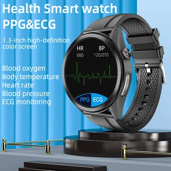 RIHLA Smart Watch Homens ECG PPG Com Eletrocardiograma Exibir a Temperatura do Corpo de Fitness frequência Cardíaca Pressão Arterial Monitor de Relógio 2