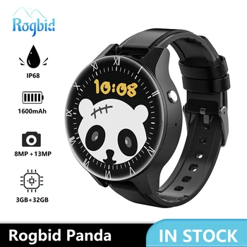 Rogbid Panda IP68 5 ATM Impermeável Smartwatch 3GB 32GB GPS de Dupla Câmara de 13MP 4G Inteligente do Telefone do Relógio de Homens para Xiaomi Huawei 1