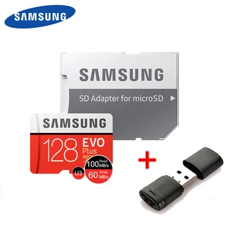 SAMSUNG Micro SD cartão de 128GB Classe 10 Cartão de Memória EVO+ EVO Plus microSD de 512GB de 256 GB 64 GB 8GB TF Cartão cartao de memoria