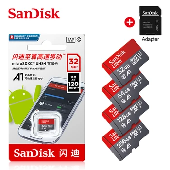 Sandisk Micro SD 16gb 32gb Class10 128gb 64gb 90Mb/s Original do cartão do TF cartão de memória de 200 gb 256 GB cartão de memória flash