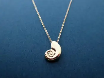 Seashell Ariel Voz Colar de Shell Espiral de Turbulência Caracol marinho Ocean Beach Concha Sorte amuleto animal pingente charme Colares de jóias 1