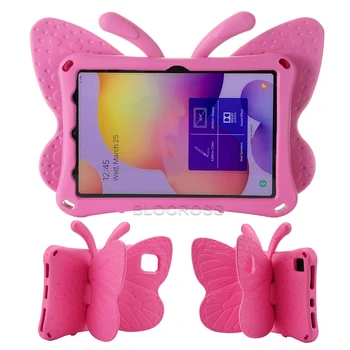 Seguro de EVA Caso de Tablet para Crianças de 10,5 polegadas Samsung Galaxy Tab A8 2022 SM-X200 SM-X205 Borboleta Tampa do Suporte para Guia A7 Lite 8.7 2020