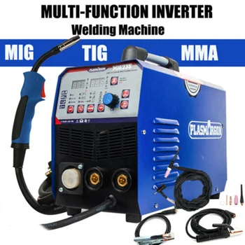 Semi-automática, máquina de solda 3 Em 1 MIG/MAG, TIG MMA Inversor de IGBT soldador MIG Gás Gasless Sem Gás Ajuste de 0,6 mm 0,8 mm Fluxo de Núcleo