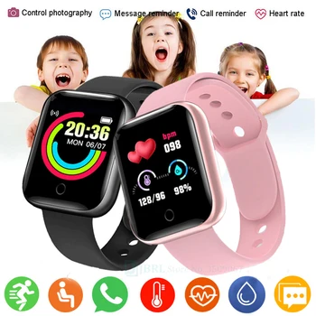 Silicone Crianças Smart Watch Crianças Smartwatch Para Meninas Meninos De Fitness Tracker Relógio Eletrônico De Esporte Impermeável Criança Relógios 1