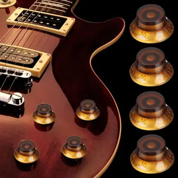 Substituição Tom Botões de Volume da Guitarra Elétrica, Controle de Velocidade de Graves Ajuste de Parâmetro Chapéu em Forma de Botão Para Les Paul LP