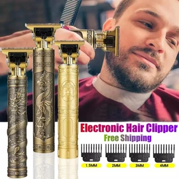 T9 USB de Cabelo Elétrico, Máquina de Corte Recarregável Novo Cabelo Clipper Homem Barbeador Aparador Para Homens Barbeiro Profissional Aparador de Barba