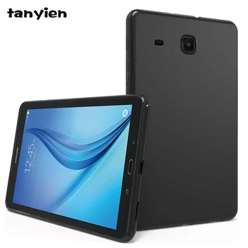 Tablet Case Para Samsung Galaxy Tab E 8.0 2016 SM-T375 SM-T377 T377W T377P T378 Macia Flexível de Silicone TPU Preto Shell Tampa Traseira