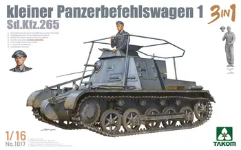 Takom 1/16 Escala Kleiner Panzerbefehlswagen I Sd.Kfz.265 3 em 1 modelo Plástico kit 1017