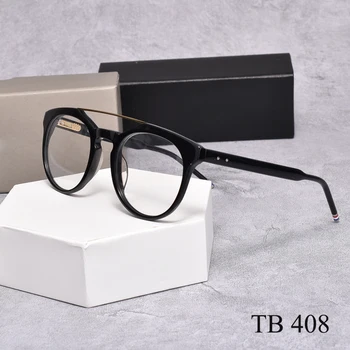 Thom marca redonda Óptico de Óculos com armação de TB408 Prescrição mulheres homens Óculos de Armações de Óculos para Miopia homens mulheres 1