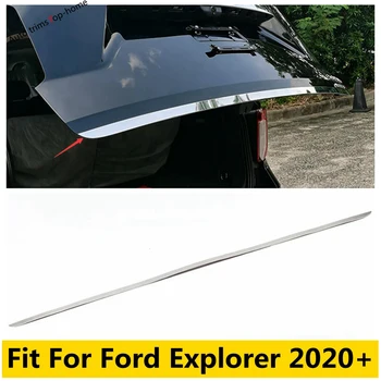 Traseira Do Tronco Porta Traseira Tampa Inferior Da Tira De Decoração De Capa De Guarnição De Aço Inoxidável Exterior Acessórios Para Ford Explorer 2020 2021 2022