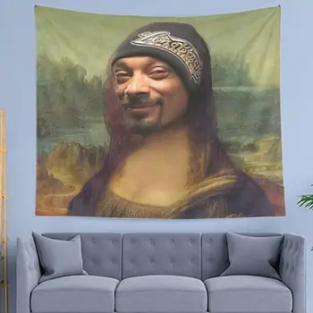 Venda Quente Snoop Dogg Mona Lisa Tapeçaria Bruxaria De Decoração De Quarto Boho Hippie Tapeçaria Cobertor Decoração Home Da Parede Decoração De Suspensão