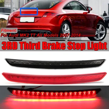 Vermelho/Fumado Terceira Luz de Freio de Trás da Luz da Cauda Para a Audi MK2 TT 8J 2006-14 Montagem Traseira do Carro LED de Alto Nível da Luz de Freio Lâmpada 8J0945097
