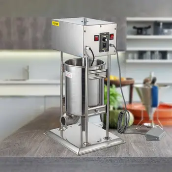 VEVOR 15L Vertical Salsicha Recheada Máquina de Enchimento Automática de Processadores de Alimentos Acessórios de Cozinha de eletrodomésticos para Cachorro-Quente